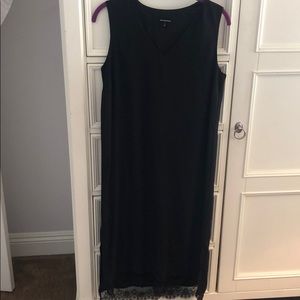 Who What Wear Black Midi Dress - Small
